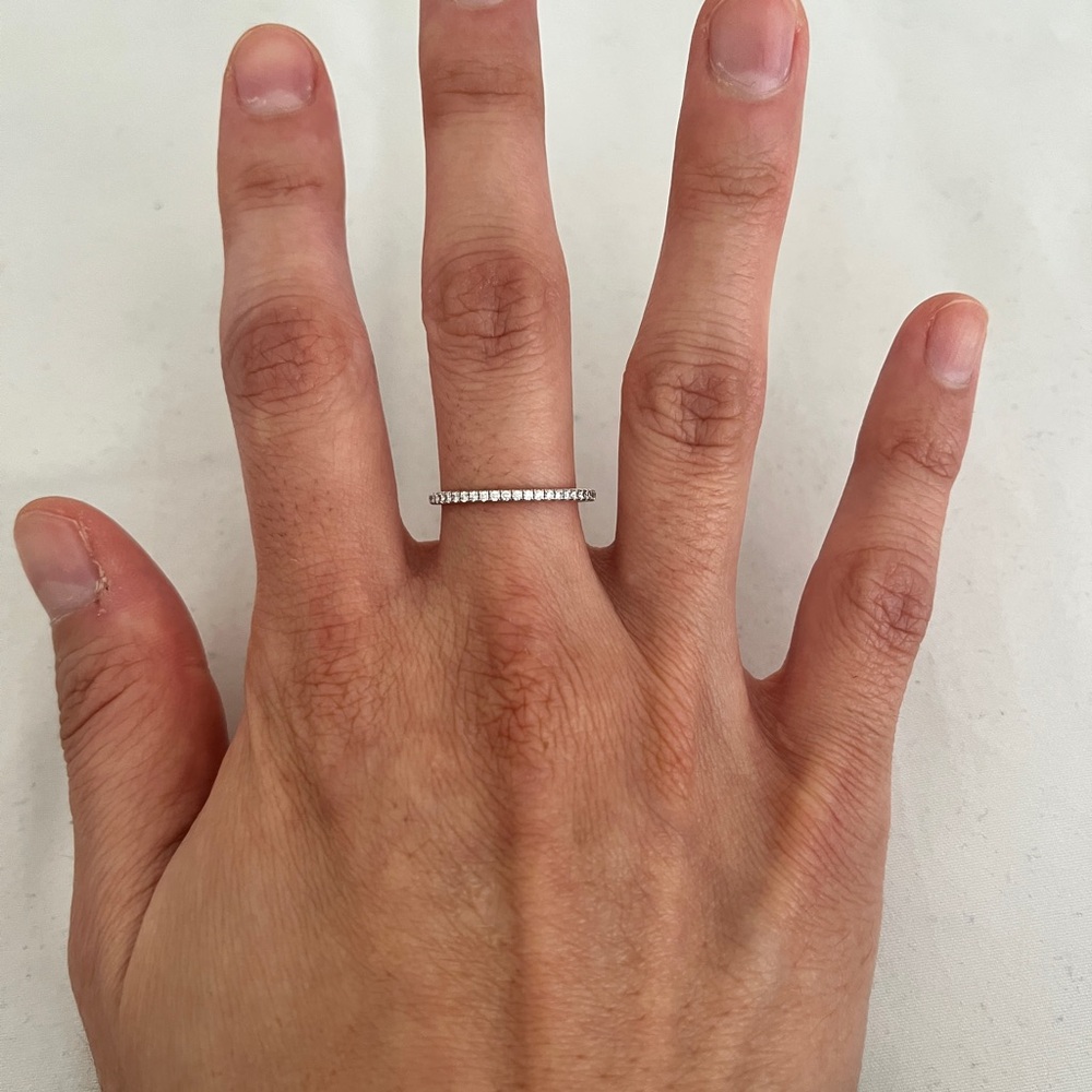 Cartier etincelle diamond white gold eternity wedding band ring